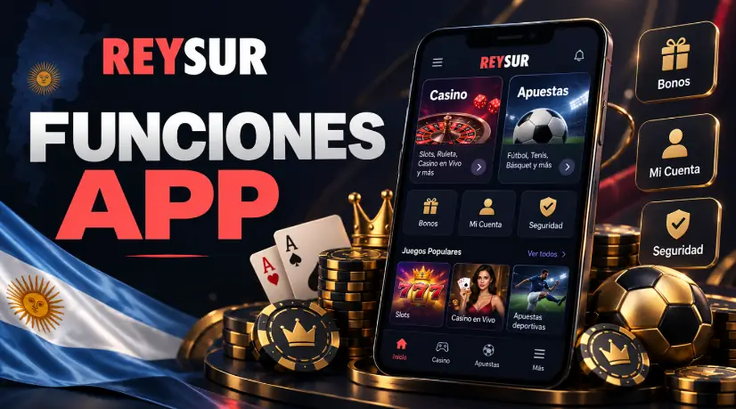 Funciones de ReySur App para Casino y Apuestas